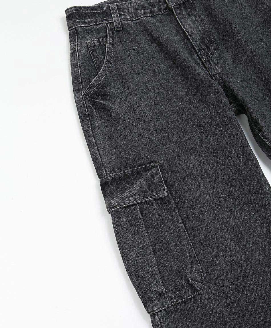 Pantal&oacute;n ni&ntilde;o cargo gris