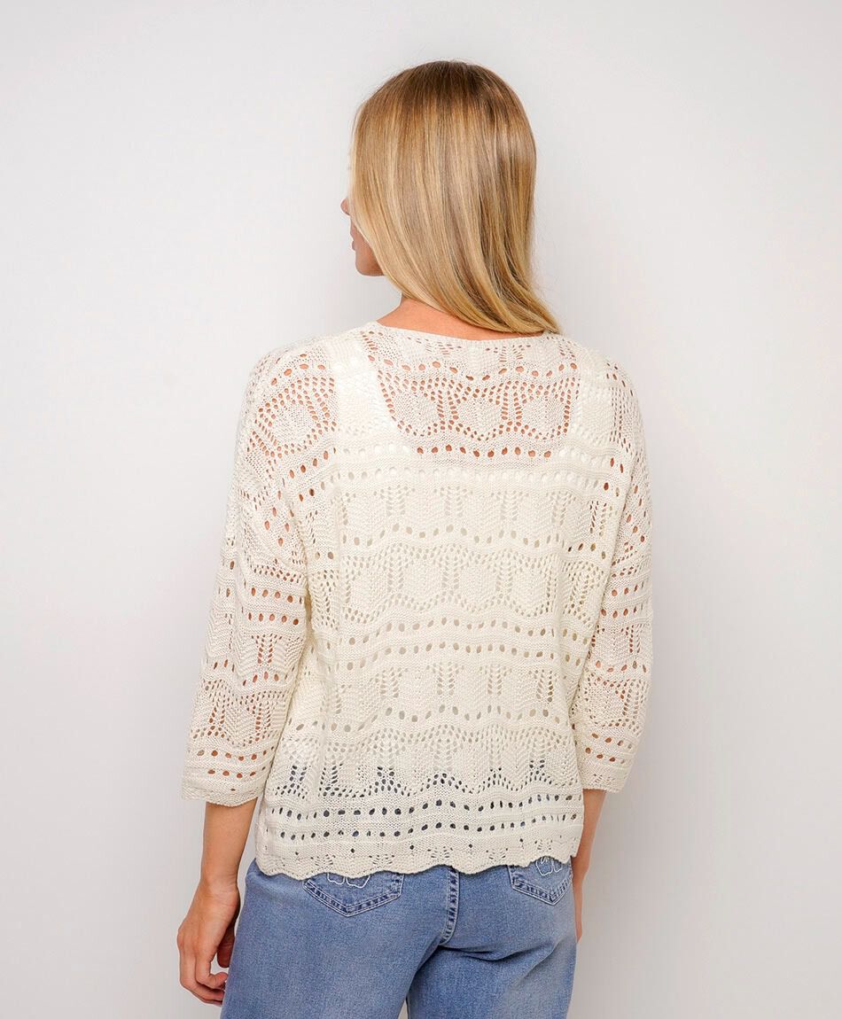 Cardigan mujer encaje lazo