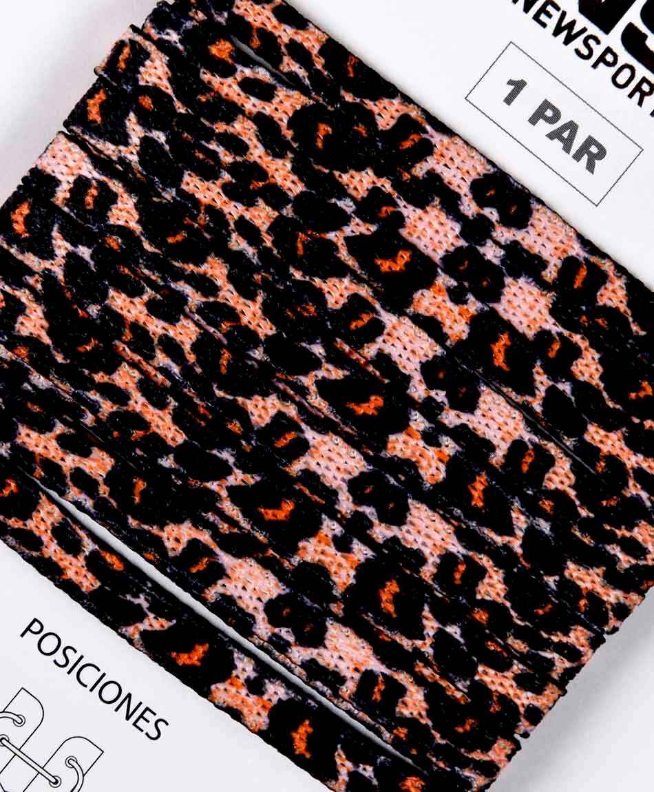 Cordones zapatilla animal print