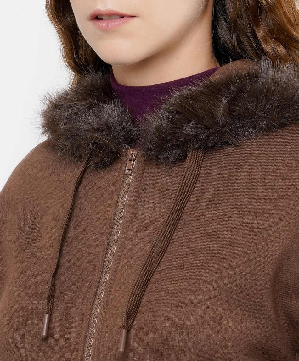 Buzo mujer cuello pelitos