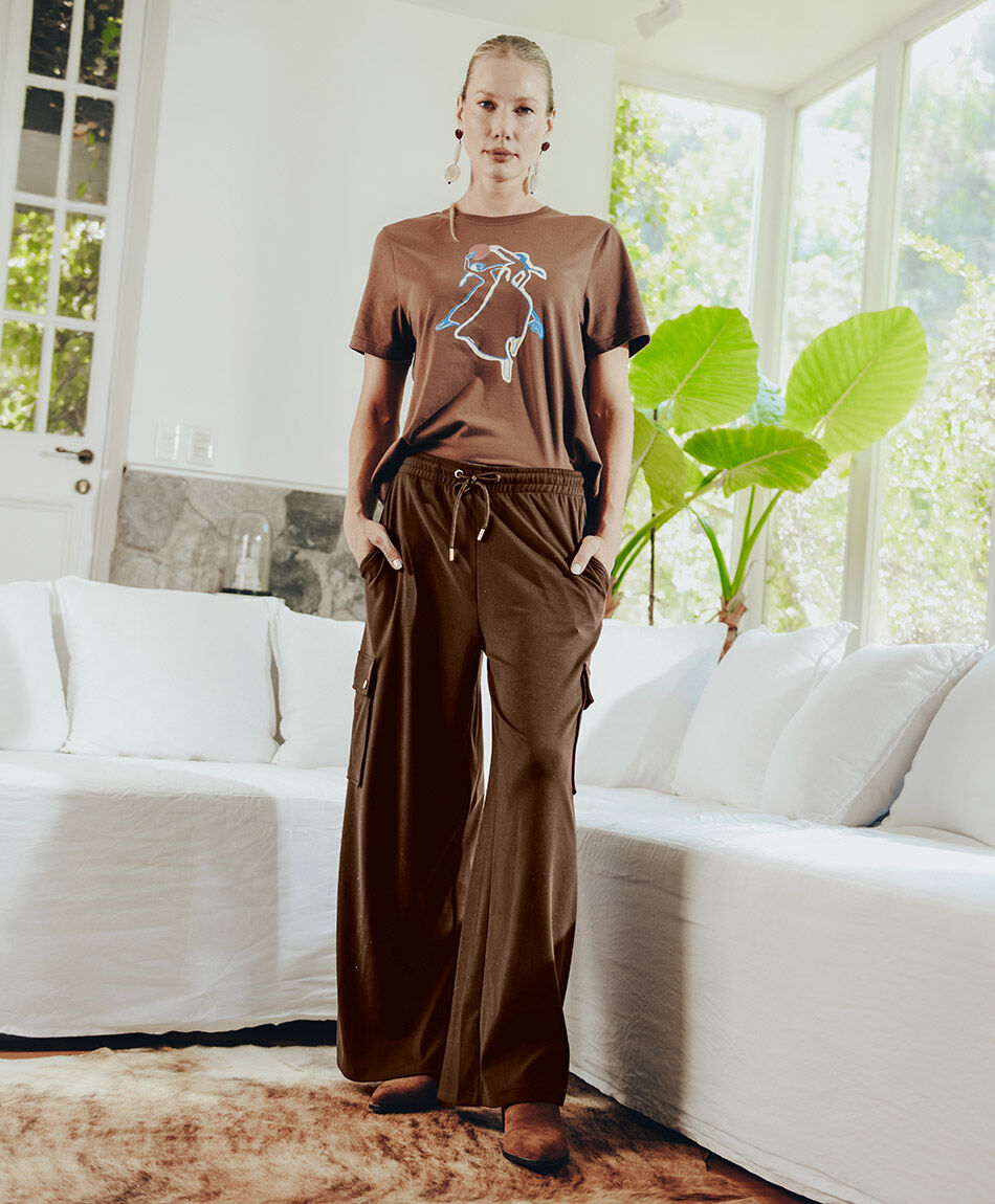 Pantal&oacute;n mujer recto liviano