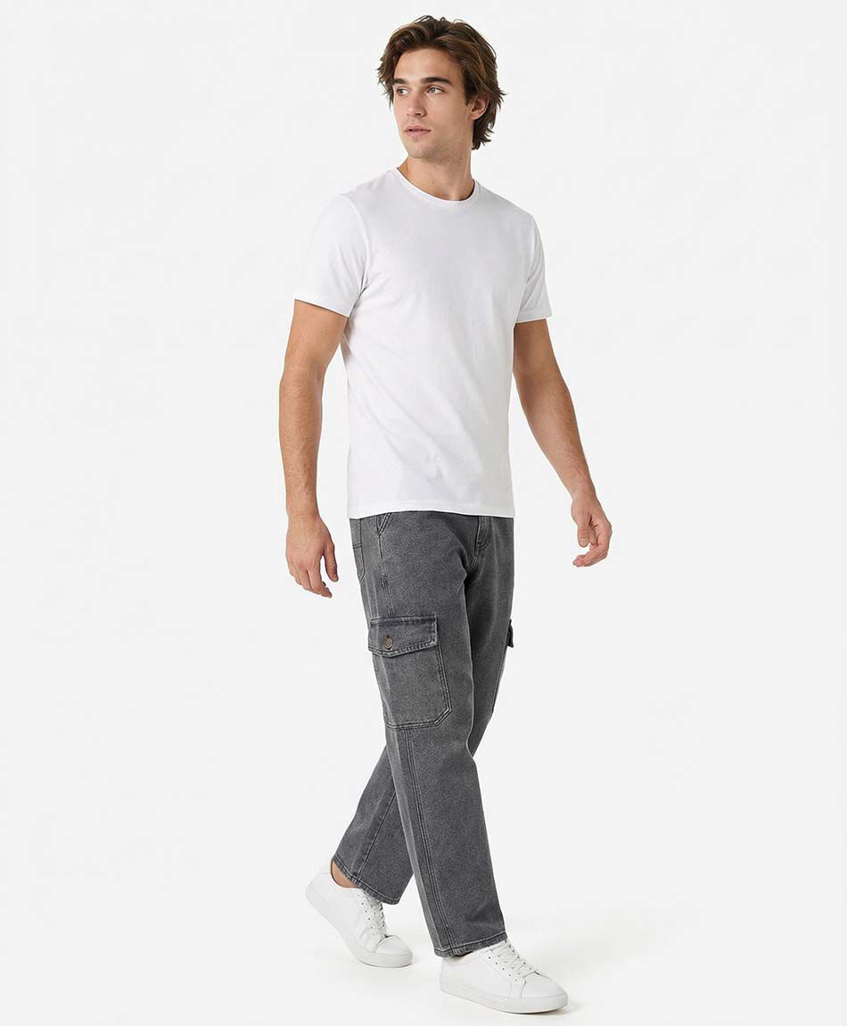 Jeans hombre cargo rectos