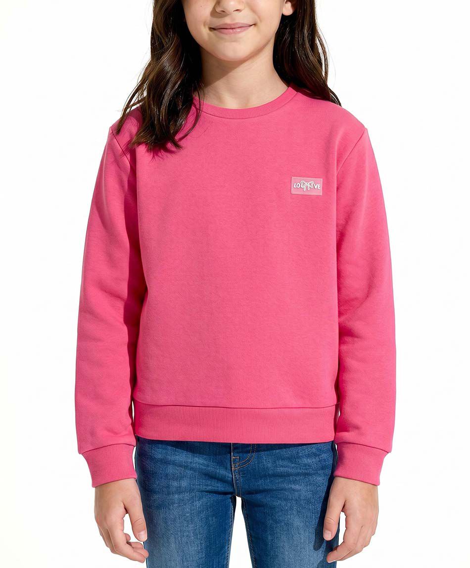 Buzo ni&ntilde;a liso fucsia
