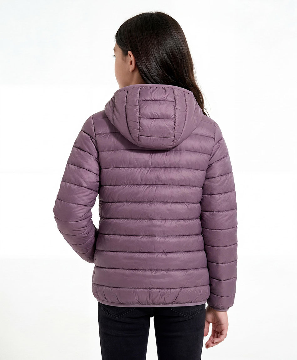 Parka ni&ntilde;a con capucha purple