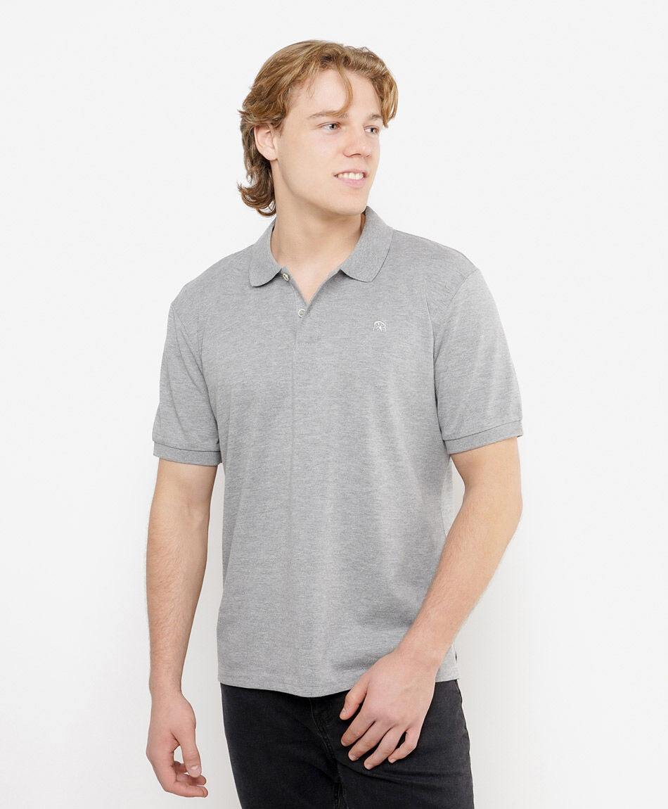 Remera hombre lisa cuello piqu&eacute;