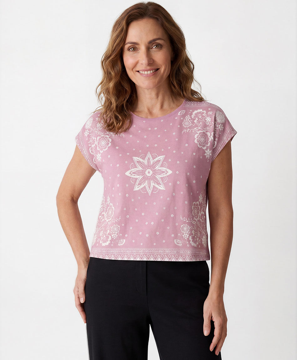 Remera mujer top floreado