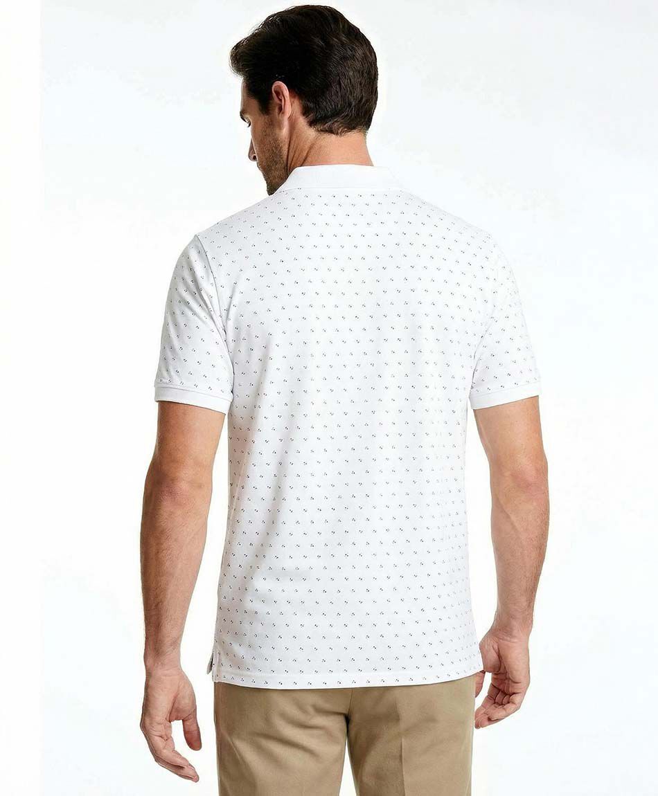 Remera hombre cuello polo puntos azules