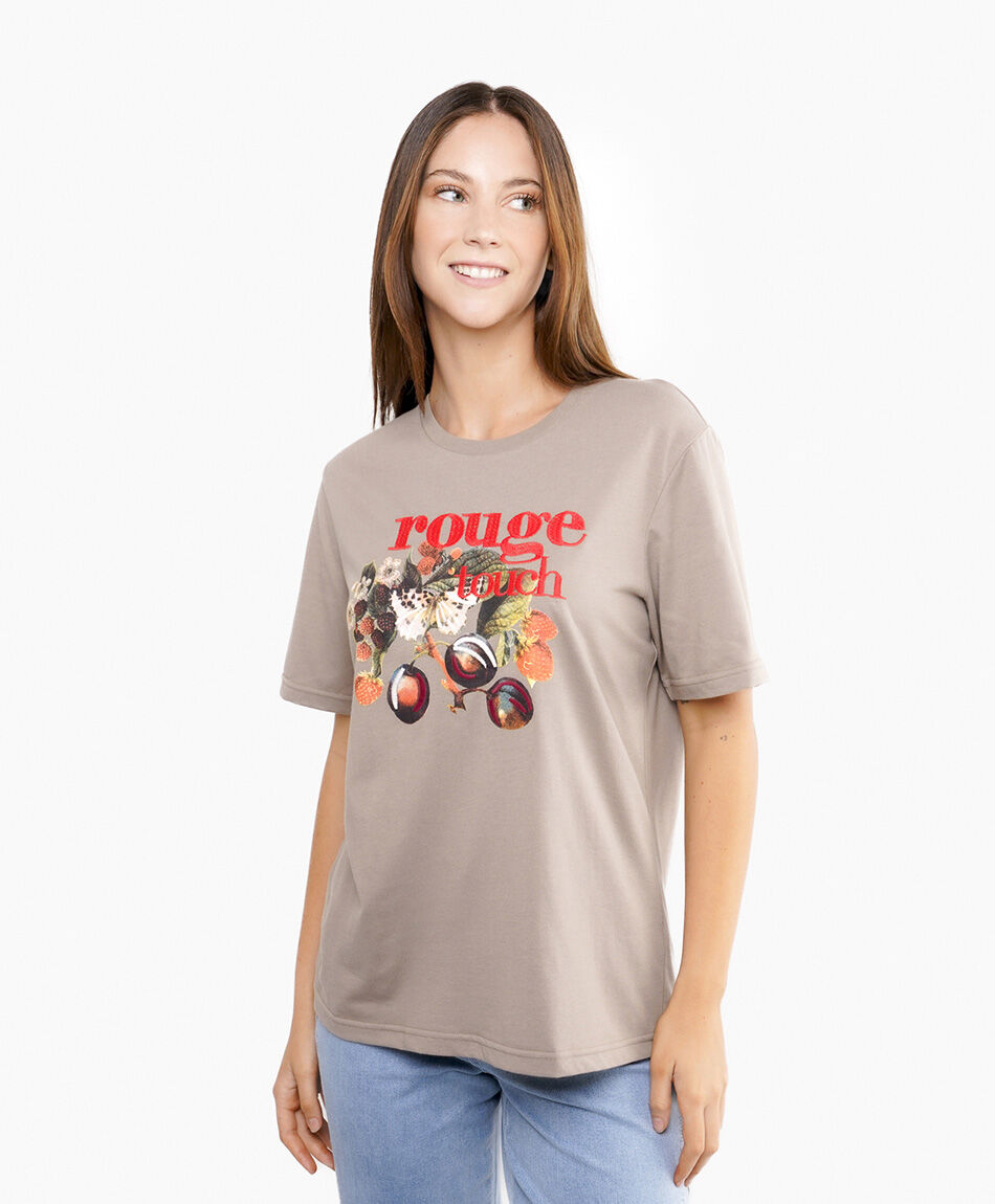 Remera mujer estampado frutal