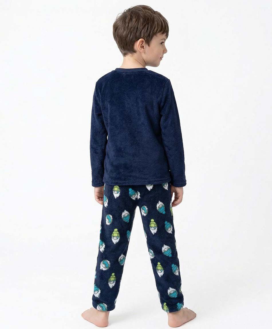 Pijama ni&ntilde;o estampado yeti