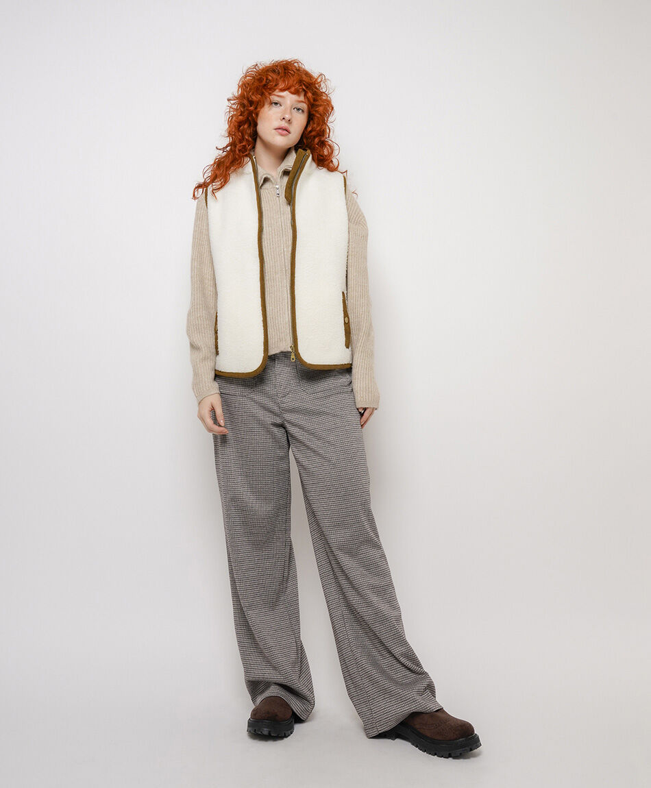 Buzo mujer sherpa sin mangas