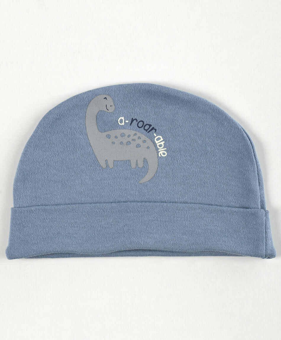 Pack gorra  y mitones beb&eacute; dinosaurios
