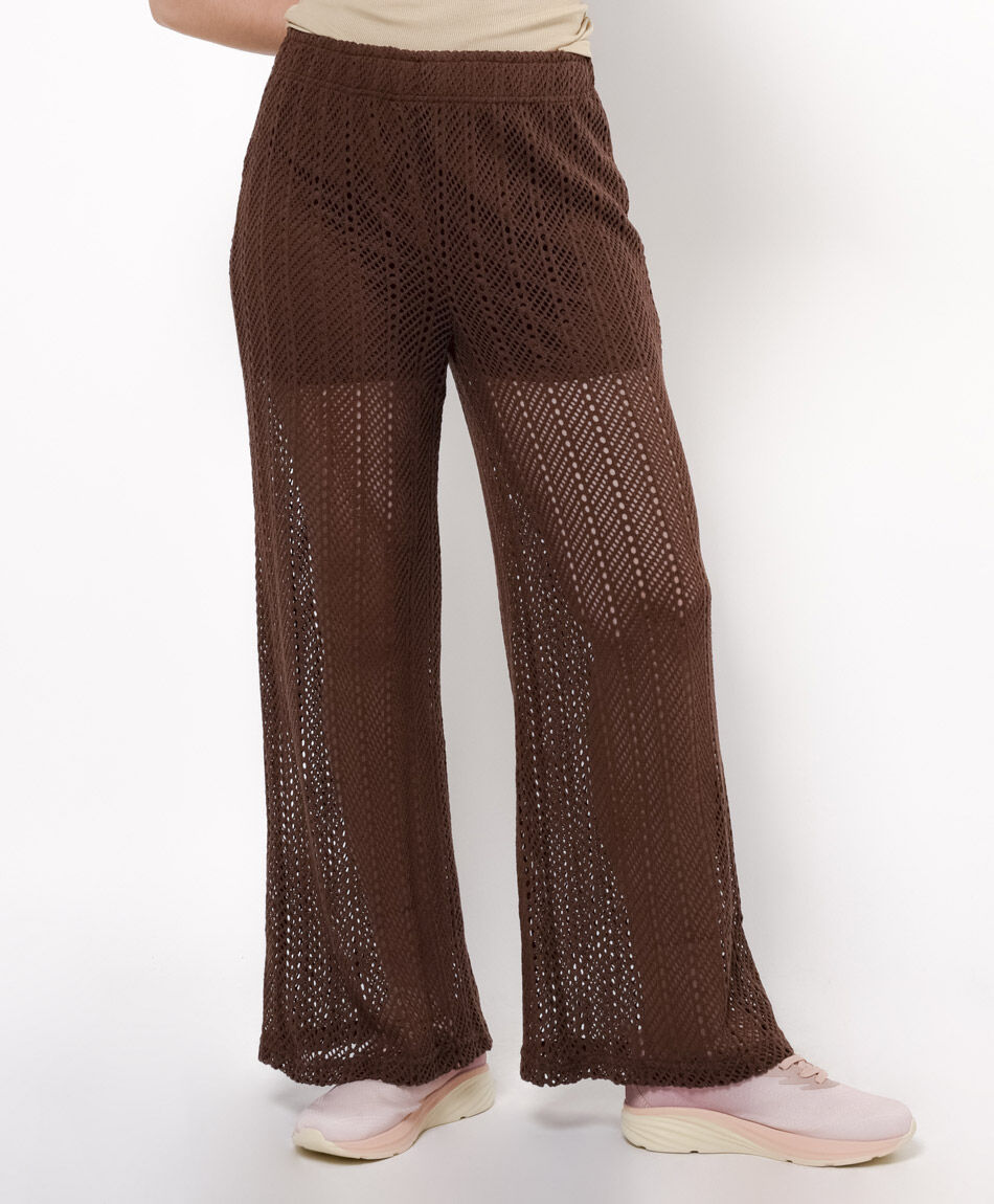 Pantal&oacute;n mujer crochet wide