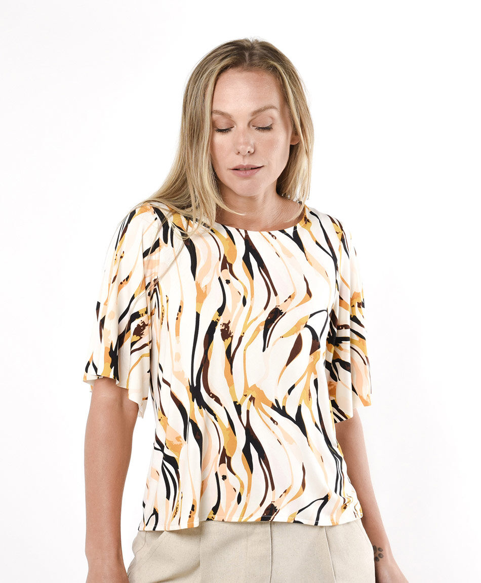 Remera mujer estampada espiral