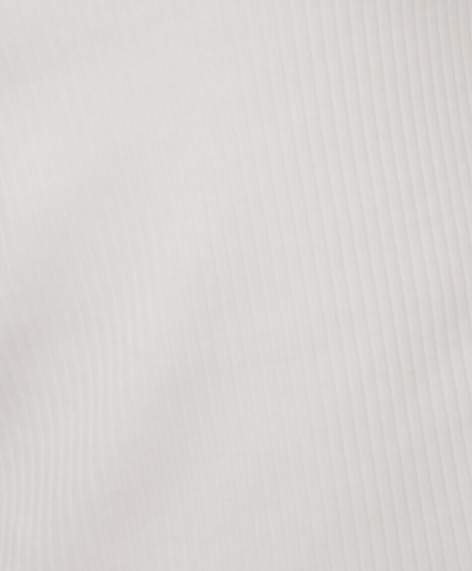 Remera mujer acanalada b&aacute;sica blanca