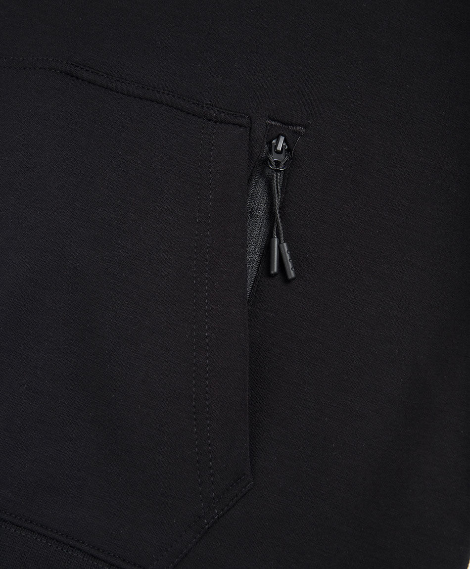 Buzo deportivo hombre liso negro