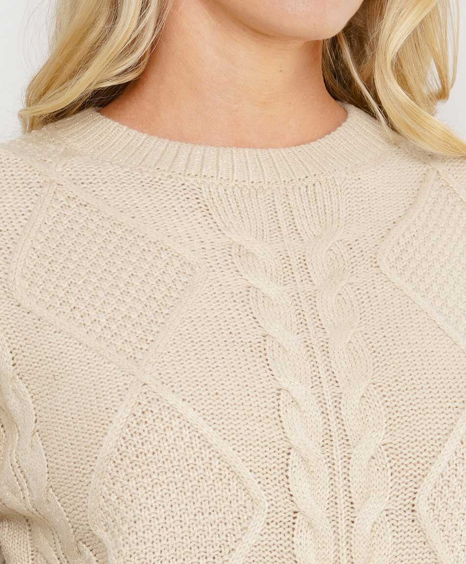 Sweater mujer rombos lurex