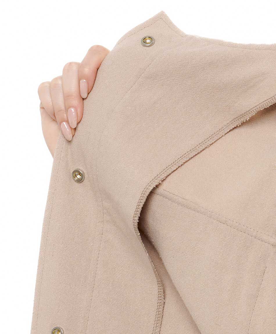 Campera mujer lino estilo retro