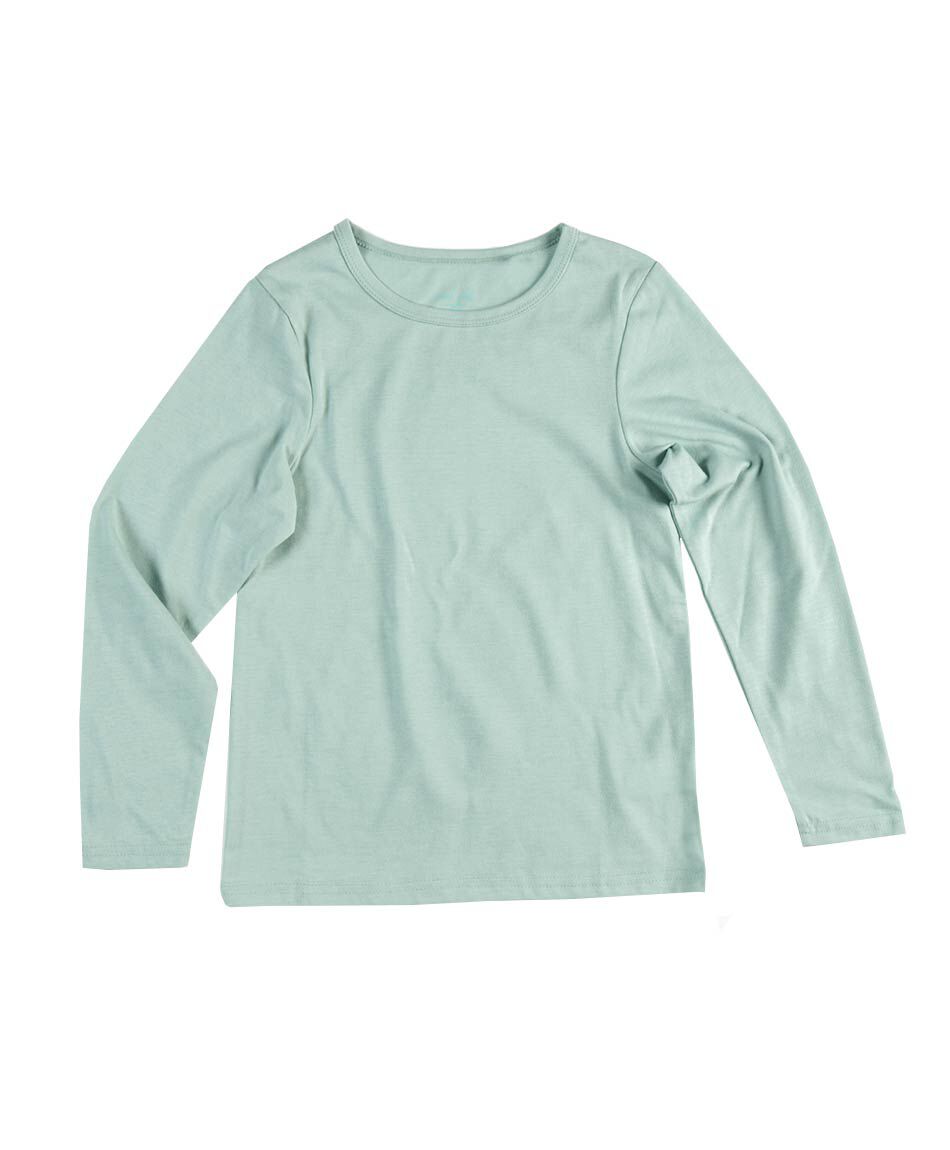 Remera ni&ntilde;a b&aacute;sica manga larga