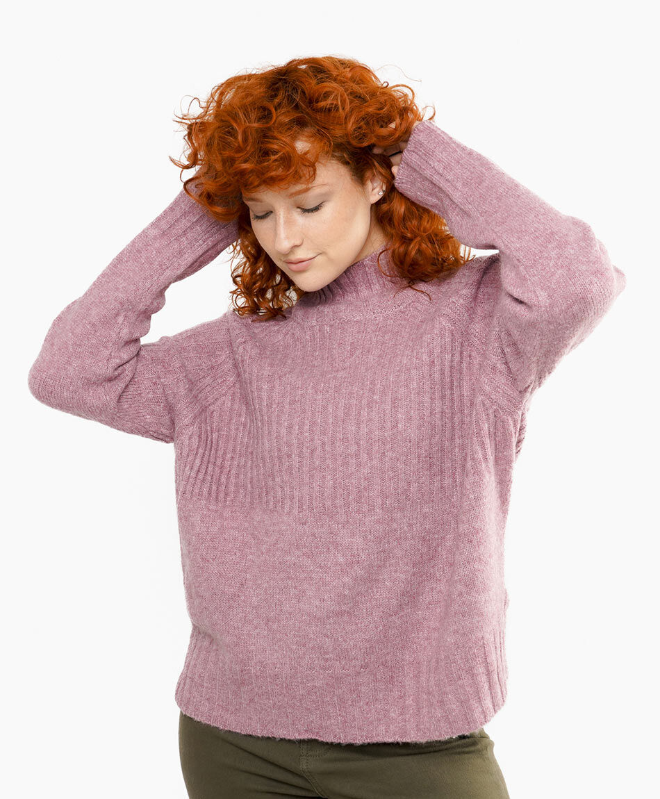 Cardigan mujer lineas pink
