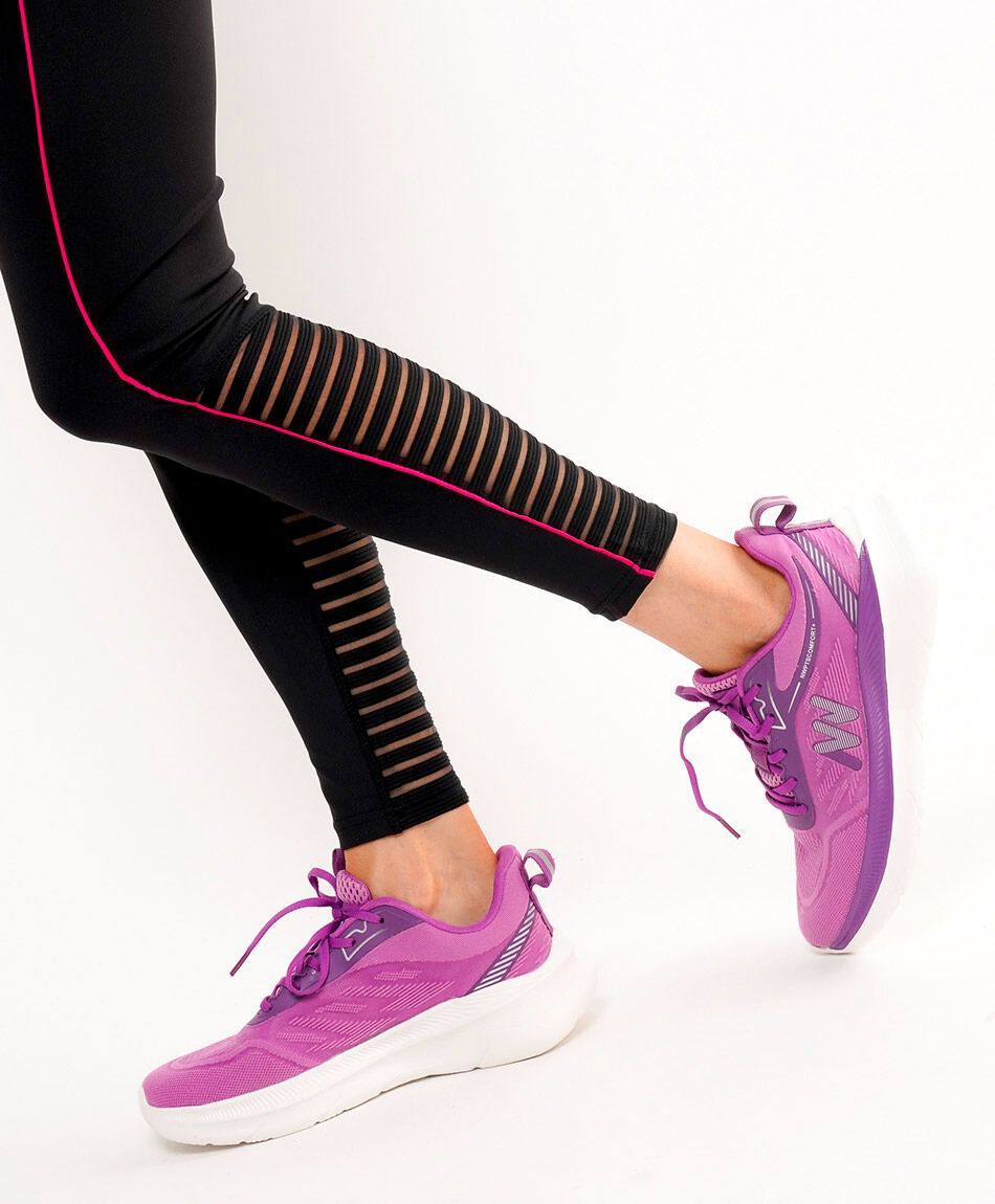Calza deportiva mujer linea fucsia