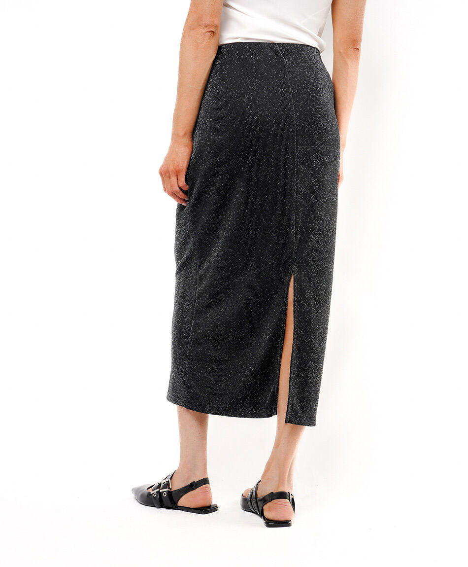 Pollera mujer tubo brillos