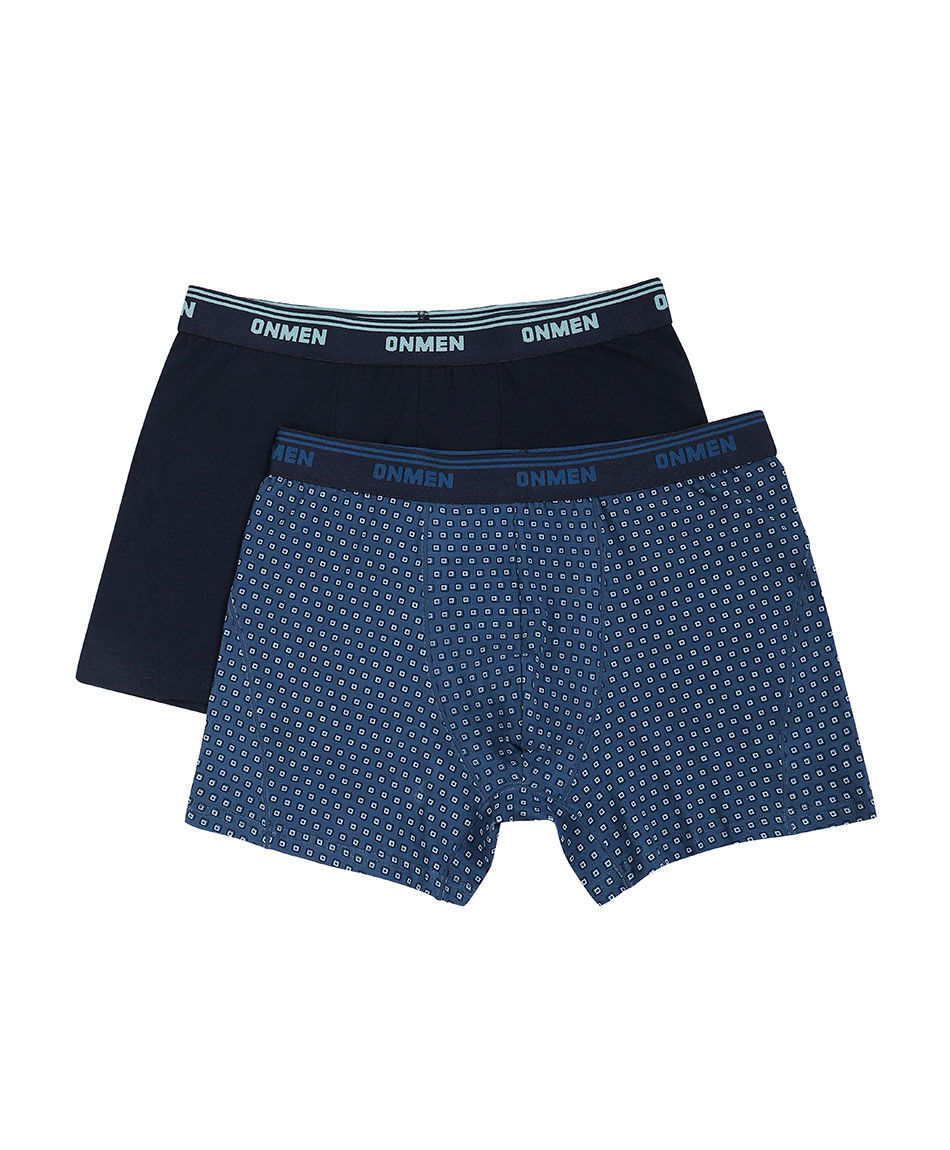 Pack 2 boxer hombre dise&ntilde;o estampado navy