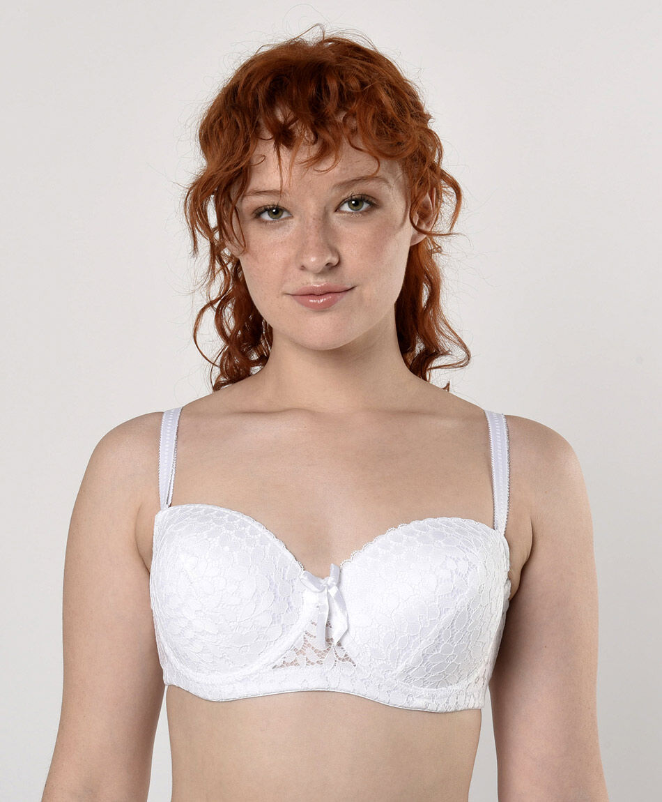 Corpi&ntilde;o mujer floreado strapless