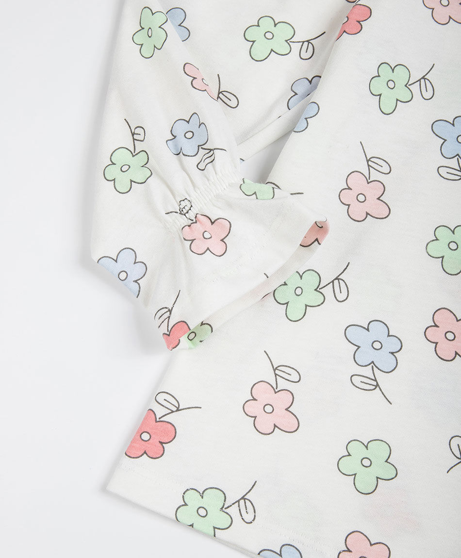 Remera beb&eacute; floreada