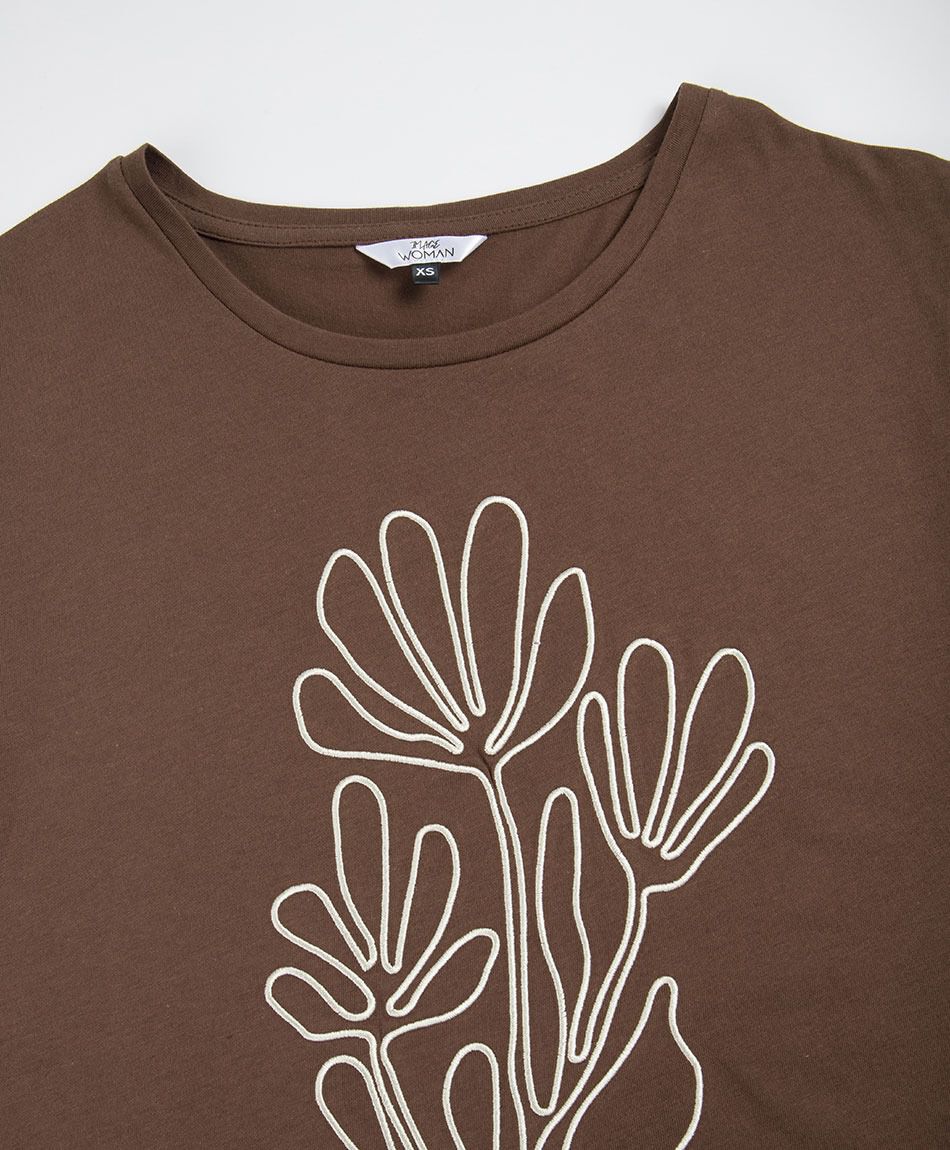 Remera mujer bordado west