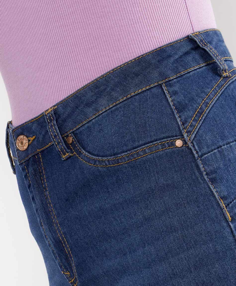 Jeans mujer basta desflecada skinny fit