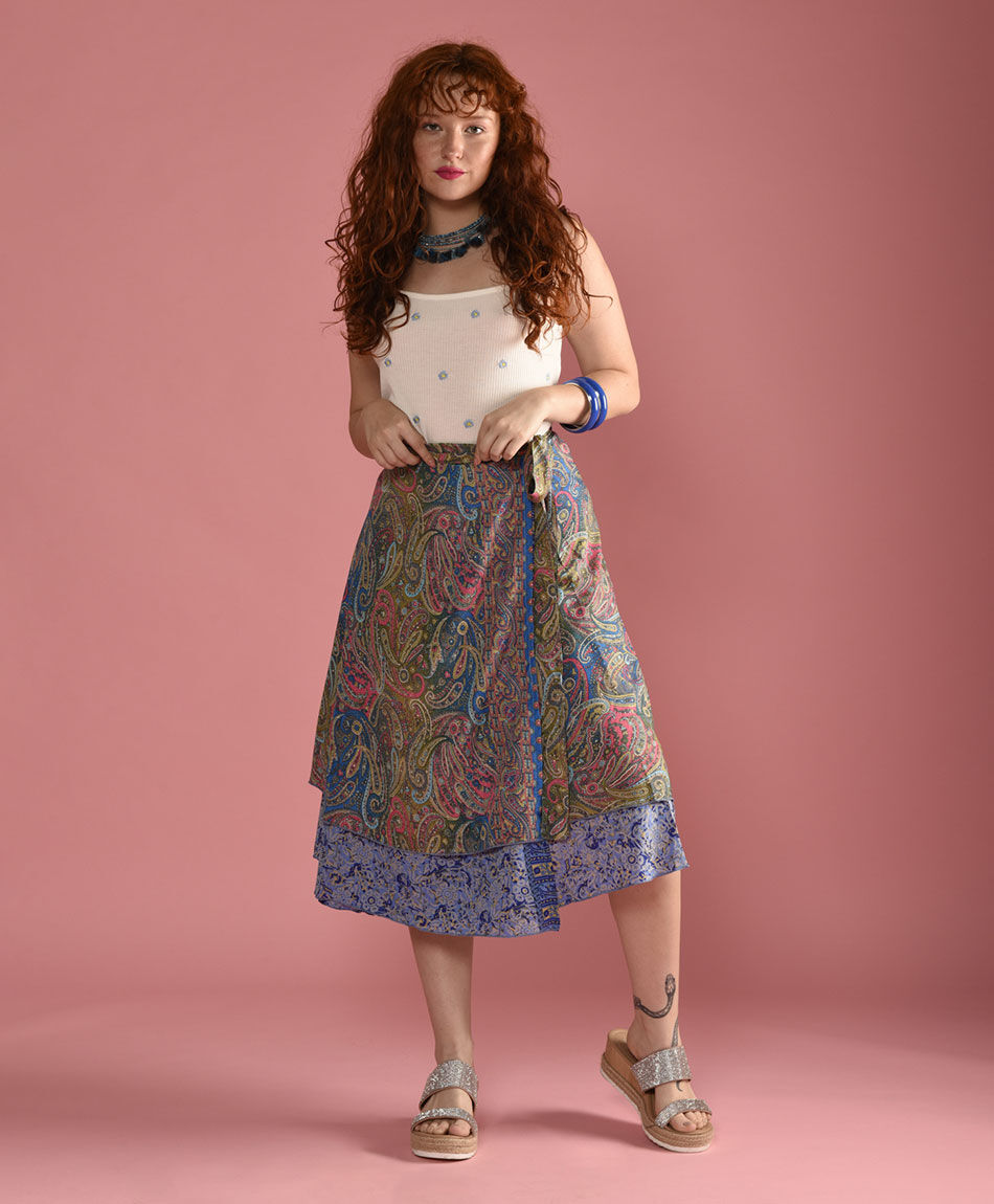 Falda midi pareo
