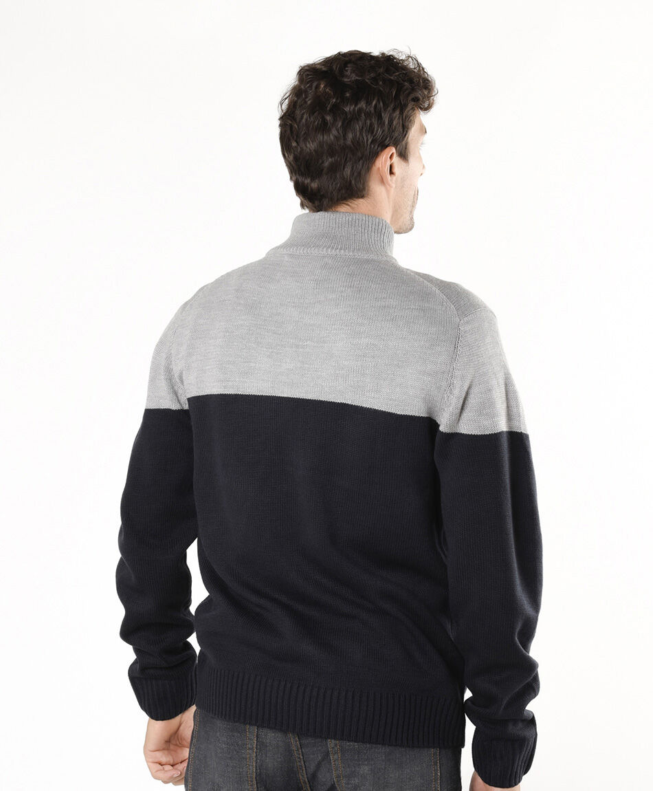 Sweater hombre bicolor