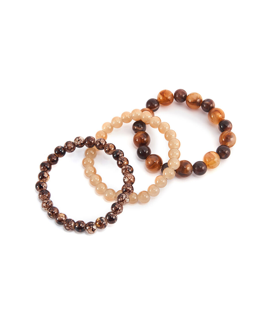 Set 3 pulseras mujer piedras