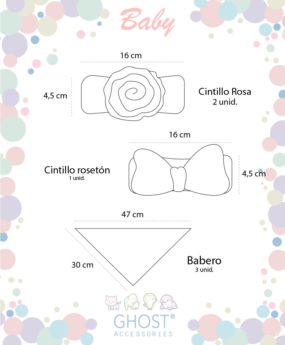 Set accesorios beb&eacute; pastel
