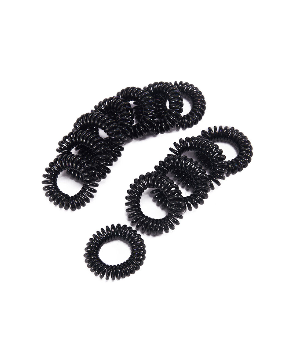 Set colet mujer espiral negro