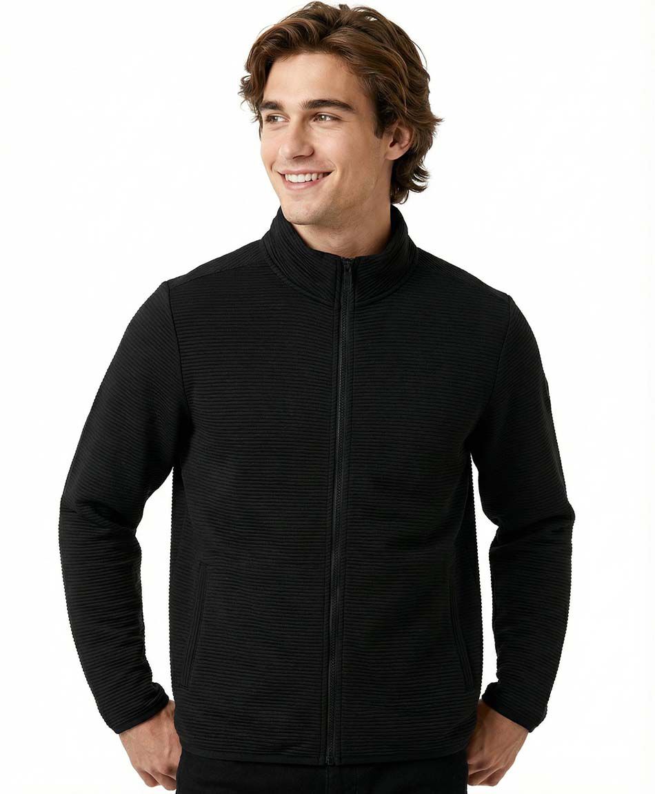 Campera hombre cierre completo negro