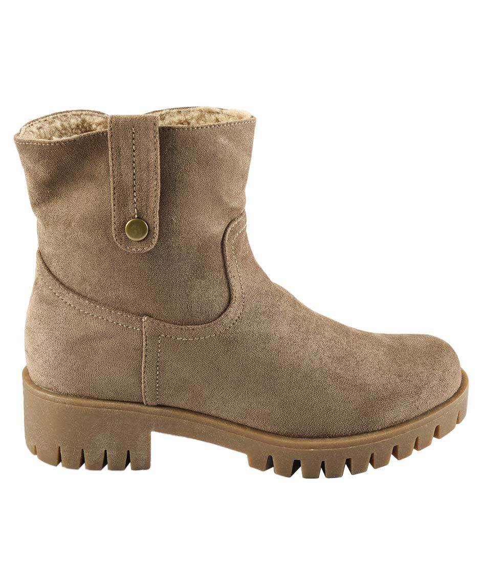 Bota lisa chiporro taco cuadrado caf&eacute;