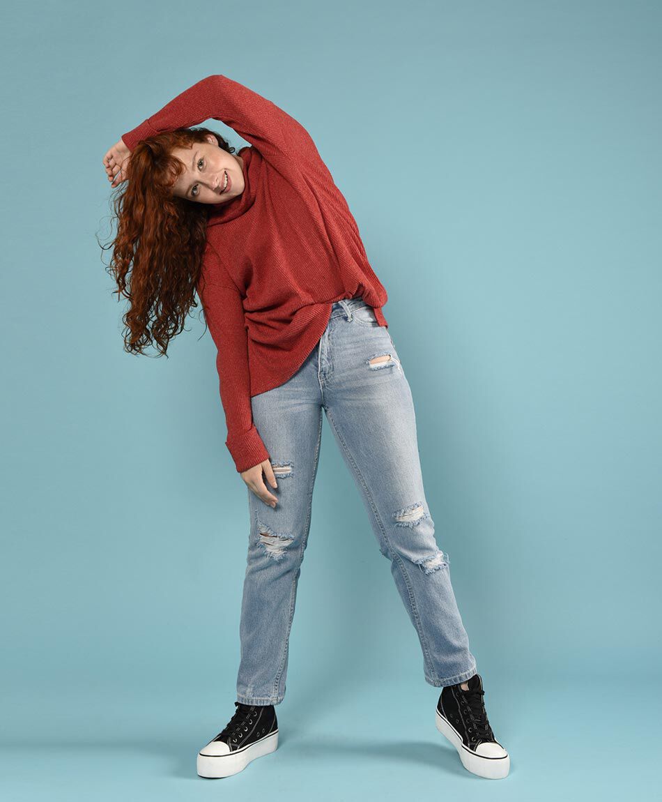 Jeans tiro alto skinny fit