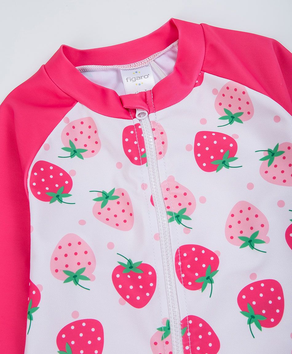 Traje de ba&ntilde;o beb&eacute; entero frutillas