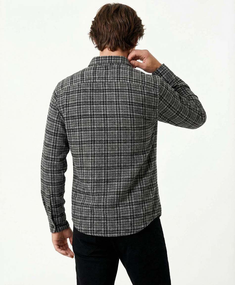 Camisa hombre franela escoc&eacute;s