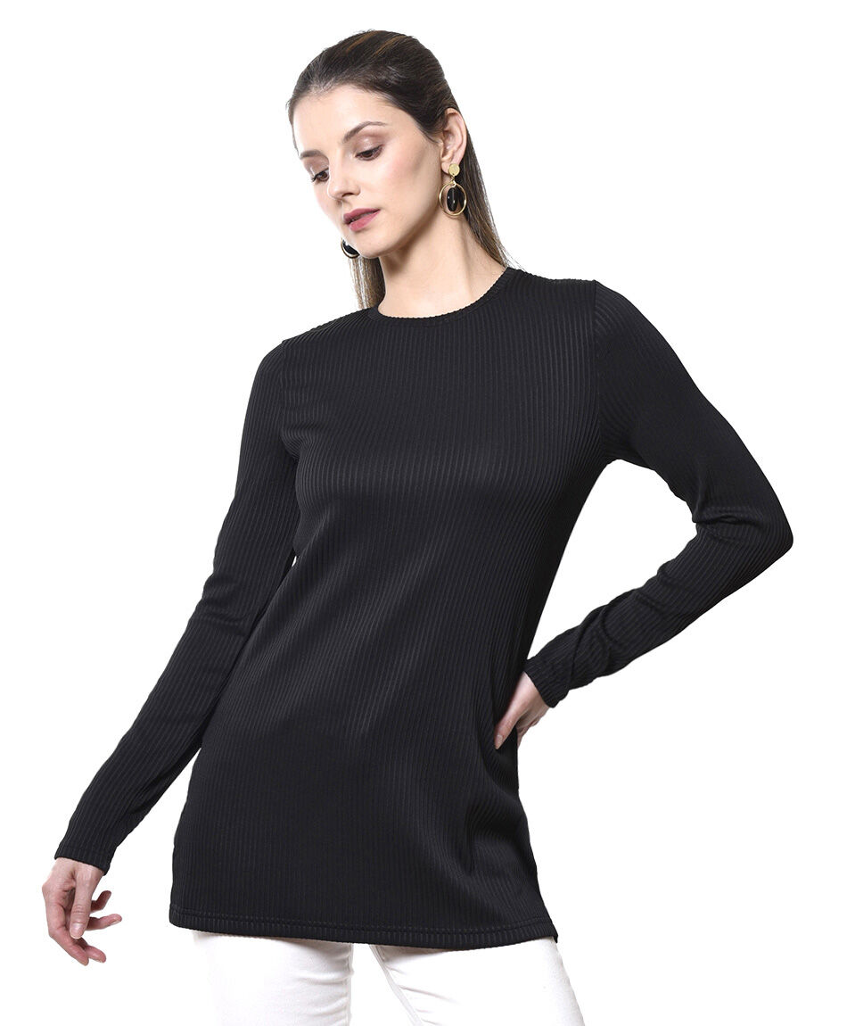 Polera tela corrugada