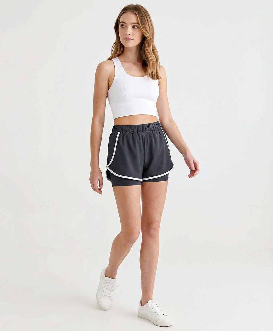 Short deportivo mujer linea blanca