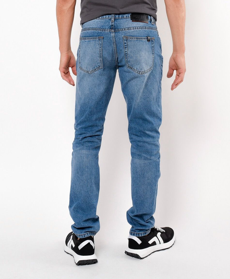 Jeans hombre desgaste skinny fit
