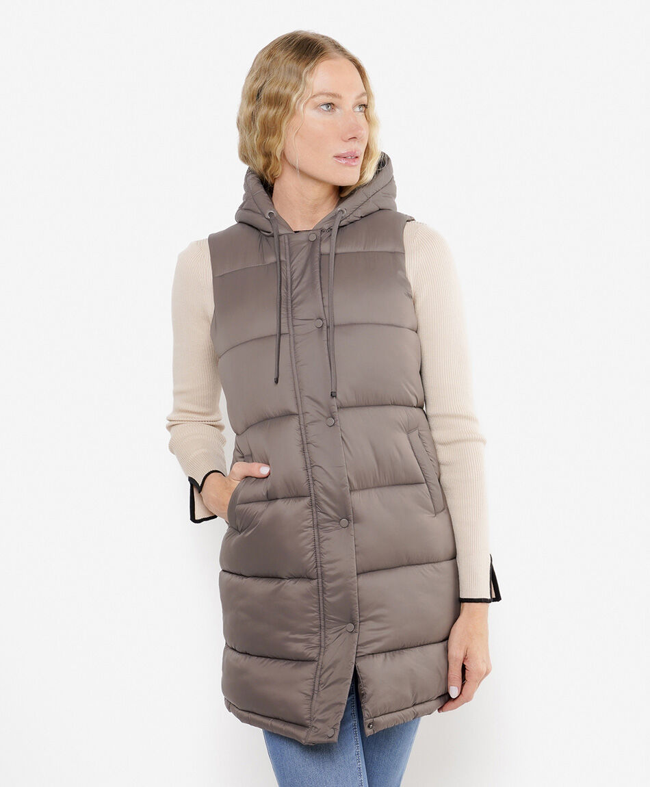 Parka mujer larga sin mangas