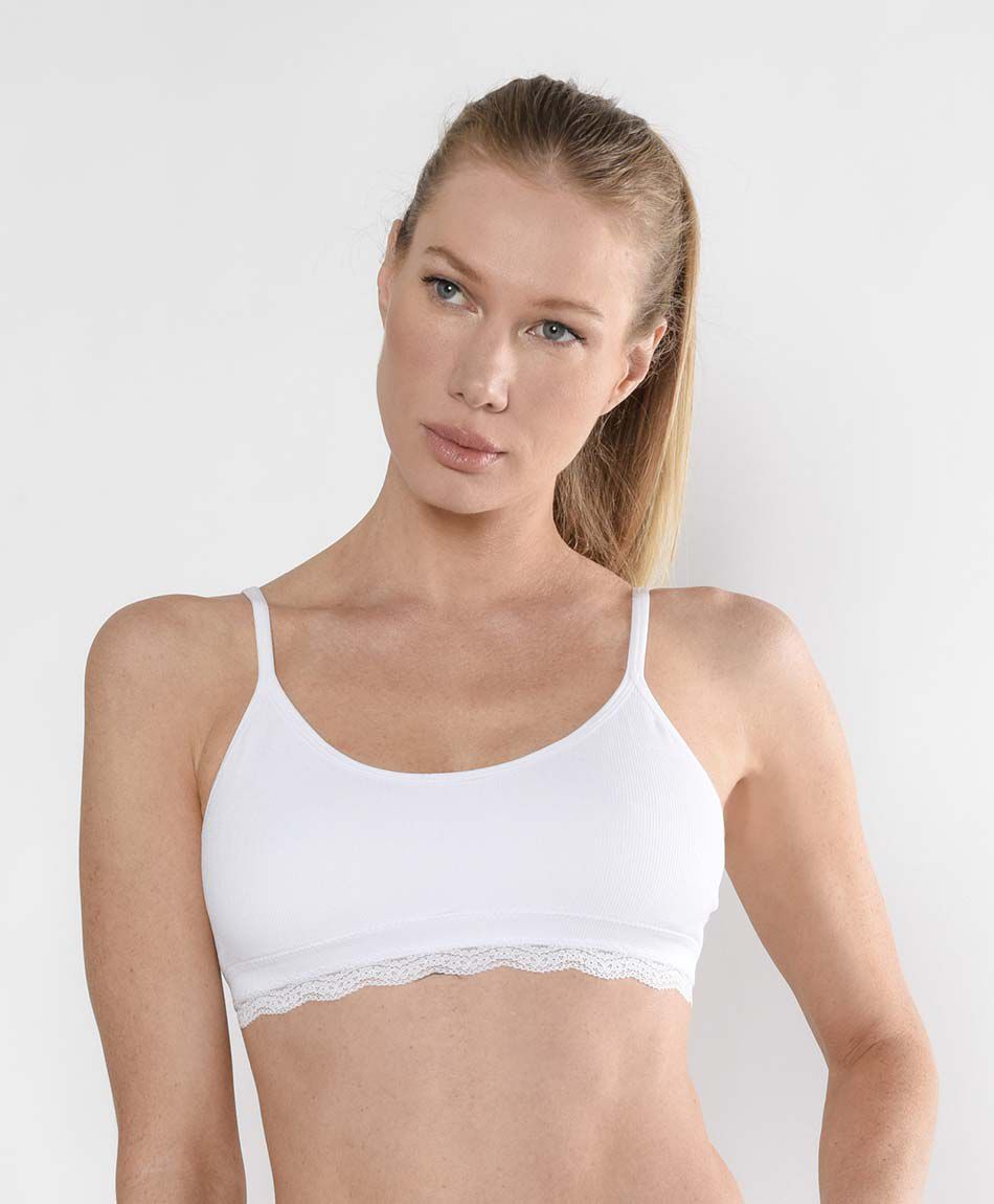 Bralette mujer seamless acanalado