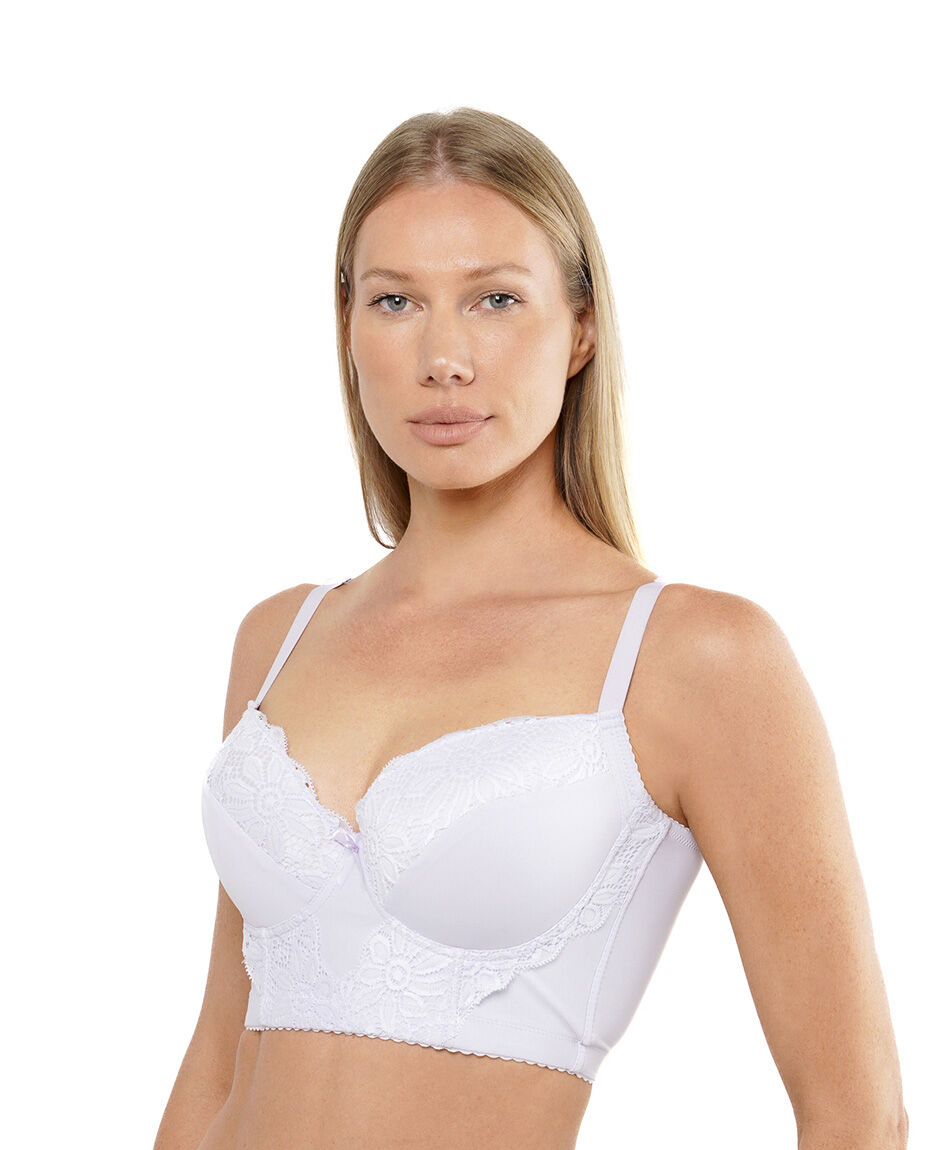 Corpi&ntilde;o mujer push up encajes corset