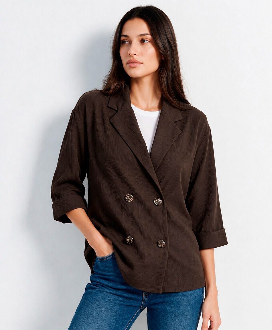 Blazer mujer satinado