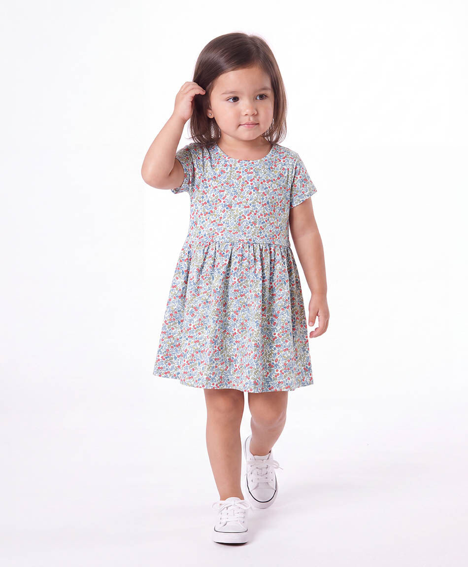 Vestido beb&eacute; cerezas flores