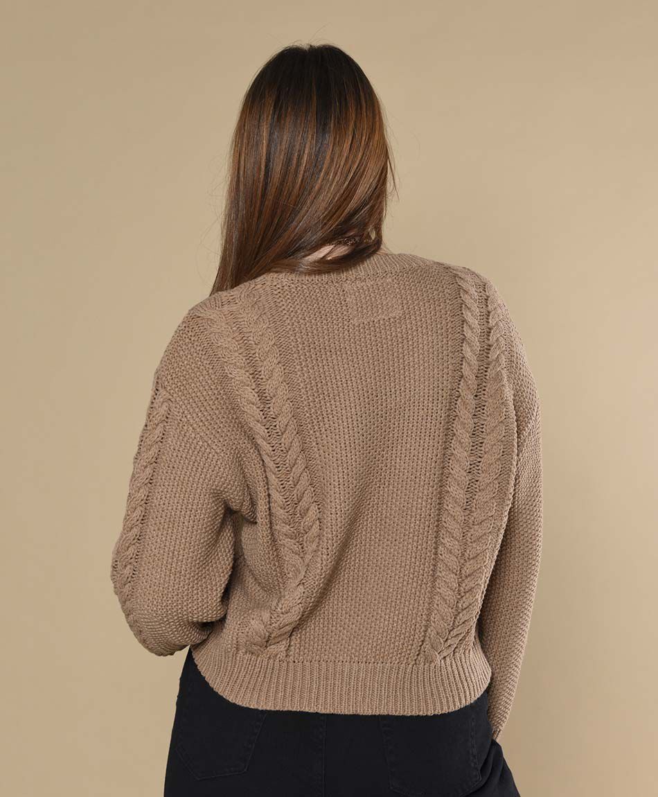 Sweater mujer trenzas