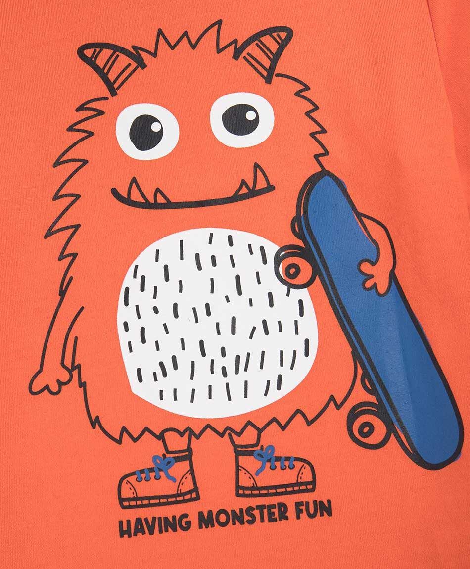 Remera beb&eacute; manga larga monstruo